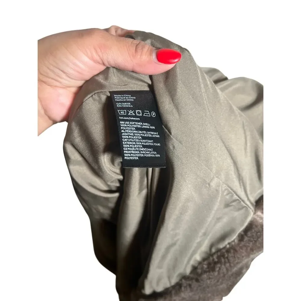 NWT H&M womens XXL faux fur long teddy coat 1108 - Picture 7 of 11